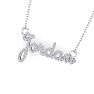 Personalized Diamond Name Necklace In 14K White Gold - 6 Letters, 3/8cttw Image-2