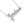 Personalized Diamond Name Necklace In 14K White Gold - 6 Letters, 3/8cttw Image-4