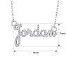 Personalized Diamond Name Necklace In 14K White Gold - 6 Letters, 3/8cttw Image-5