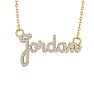 Personalized Diamond Name Necklace In 14K Yellow Gold - 6 Letters, 3/8cttw Image-1