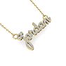 Personalized Diamond Name Necklace In 14K Yellow Gold - 6 Letters, 3/8cttw Image-4