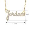 Personalized Diamond Name Necklace In 14K Yellow Gold - 6 Letters, 3/8cttw Image-5