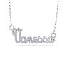 Personalized Diamond Name Necklace In 14K White Gold - 7 Letters, 3/8cttw Image-1