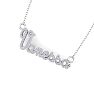 Personalized Diamond Name Necklace In 14K White Gold - 7 Letters, 3/8cttw Image-2