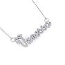 Personalized Diamond Name Necklace In 14K White Gold - 7 Letters, 3/8cttw Image-4