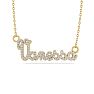 Personalized Diamond Name Necklace In 14K Yellow Gold - 7 Letters, 3/8cttw Image-1