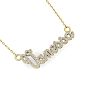 Personalized Diamond Name Necklace In 14K Yellow Gold - 7 Letters, 3/8cttw Image-4