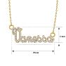 Personalized Diamond Name Necklace In 14K Yellow Gold - 7 Letters, 3/8cttw Image-5