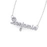 Personalized Diamond Name Necklace In 14K White Gold - 8 Letters, 1/2cttw Image-2