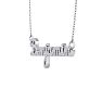 Personalized Diamond Name Necklace In 14K White Gold - 8 Letters, 1/2cttw Image-3