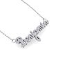 Personalized Diamond Name Necklace In 14K White Gold - 8 Letters, 1/2cttw Image-4