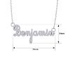 Personalized Diamond Name Necklace In 14K White Gold - 8 Letters, 1/2cttw Image-5