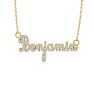 Personalized Diamond Name Necklace In 14K Yellow Gold - 8 Letters, 1/2cttw Image-1