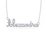 Personalized Diamond Name Necklace In 14K White Gold - 9 Letters, 0.60cttw Image-1