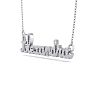 Personalized Diamond Name Necklace In 14K White Gold - 9 Letters, 0.60cttw Image-3