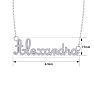 Personalized Diamond Name Necklace In 14K White Gold - 9 Letters, 0.60cttw Image-5