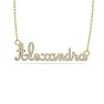 Personalized Diamond Name Necklace In 14K Yellow Gold - 9 Letters, 0.60cttw Image-1