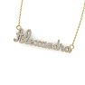 Personalized Diamond Name Necklace In 14K Yellow Gold - 9 Letters, 0.60cttw Image-2