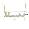 Personalized Diamond Name Necklace In 14K Yellow Gold - 9 Letters, 0.60cttw Image-5