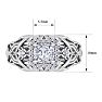 1 1/5 Carat Cushion Cut Halo Diamond Intricate Vine Engagement Ring In 14 Karat White Gold Image-5