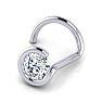 0.02ct 1.5mm Diamond Nose Ring In 14K White Gold Image-1