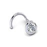 0.02ct 1.5mm Diamond Nose Ring In 14K White Gold Image-5