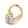 0.02ct 1.5mm Diamond Nose Ring In 14K Yellow Gold Image-1
