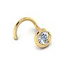 0.02ct 1.5mm Diamond Nose Ring In 14K Yellow Gold Image-5