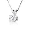 75 Point Colorless Diamond Solitaire Necklace In 14K White Gold, Genuine Earth-Mined Diamond.  Fantastic Deal for a Colorless Diamond! Image-2