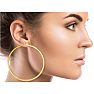 14 Karat Yellow Gold Large Hoop Earrings, 3 Inches Image-3