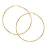 14 Karat Yellow Gold Large Hoop Earrings, 2 3/4 Inches Image-1
