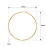 14 Karat Yellow Gold Large Hoop Earrings, 2 3/4 Inches Image-2