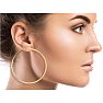 14 Karat Yellow Gold Large Hoop Earrings, 2 3/4 Inches Image-3