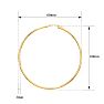 14 Karat Yellow Gold Large Hoop Earrings, 2 1/2 Inches Image-2