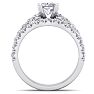 1 3/4 Carat Cushion Cut Diamond Bridal Set In 14 Karat White Gold Image-3
