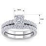 1 3/4 Carat Cushion Cut Diamond Bridal Set In 14 Karat White Gold Image-5