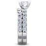 2 1/2 Carat Cushion Cut Diamond Bridal Set In 14 Karat White Gold Image-4