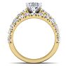 2 1/2 Carat Cushion Cut Diamond Bridal Set In 14 Karat Yellow Gold Image-3