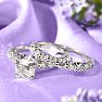 2 1/2 Carat Cushion Cut Diamond Bridal Set In 14 Karat White Gold Image-7