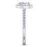 1 1/3 Carat Heart Shape Halo Diamond Engagement Ring In 14 Karat White Gold Image-4