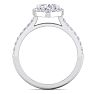 1 1/3 Carat Heart Shape Halo Diamond Engagement Ring In 14 Karat White Gold Image-3