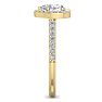 1 1/3 Carat Heart Shape Halo Diamond Engagement Ring In 14 Karat Yellow Gold Image-4