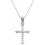 Classic 1/4ct Diamond Cross Pendant in 10k White Gold Image-4