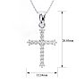 Classic 1/4ct Diamond Cross Pendant in 10k White Gold Image-5