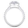 1 3/4 Carat Heart Shape Halo Diamond Engagement Ring In 14 Karat White Gold Image-3