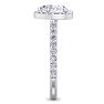1 3/4 Carat Heart Shape Halo Diamond Engagement Ring In 14 Karat White Gold Image-4
