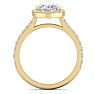 1 3/4 Carat Heart Shape Halo Diamond Engagement Ring In 14 Karat Yellow Gold Image-3