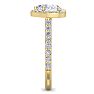 1 3/4 Carat Heart Shape Halo Diamond Engagement Ring In 14 Karat Yellow Gold Image-4