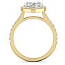 2 1/2 Carat Heart Shape Halo Diamond Engagement Ring In 14 Karat Yellow Gold Image-3