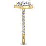 2 1/2 Carat Heart Shape Halo Diamond Engagement Ring In 14 Karat Yellow Gold Image-4